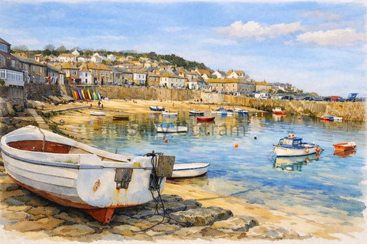 Low Tide Reflections - Mousehole - Cornwall