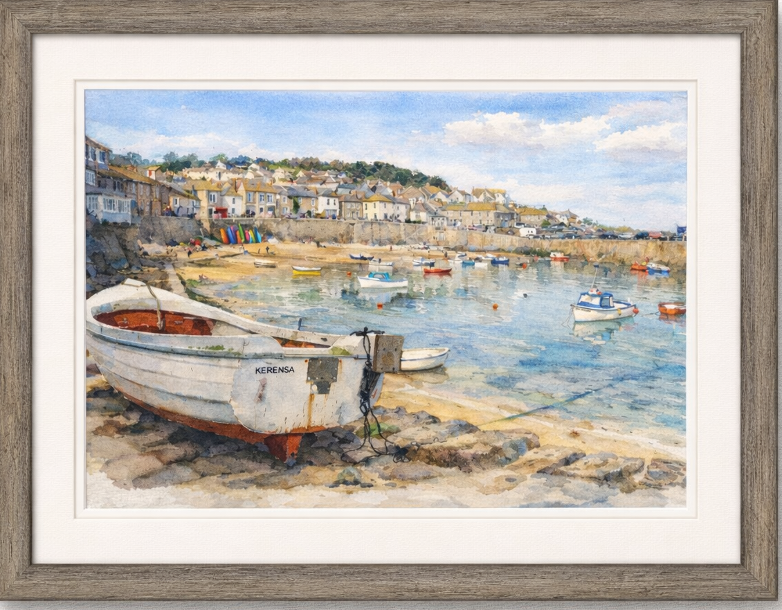 Low Tide Reflections - Mousehole - Cornwall